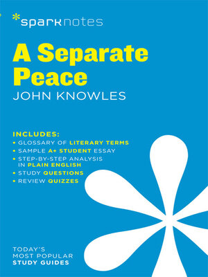 cover image of A Separate Peace: SparkNotes Literature Guide
